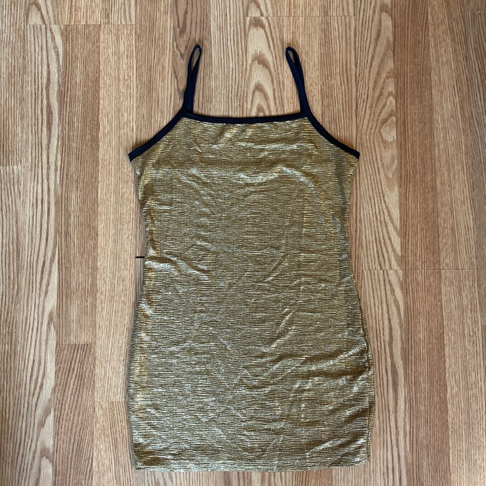 SHEIN Sexy short sparkly gold dress